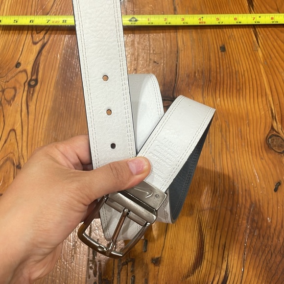 Nike genuine leather reversible grey and white belt size 36 - Picture 11 of 12